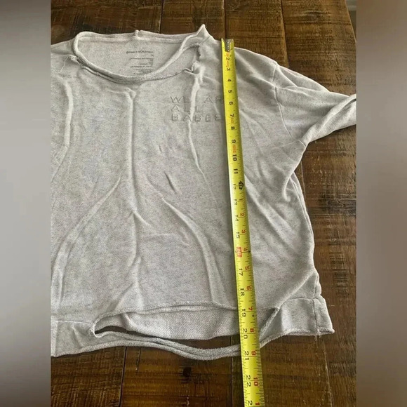 Good hYOUman We Are All Babes Ripped Grey Cotton Cozy Boho Sweatshirt- Small - Picture 12 of 12